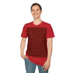 Christmas Dark Red Plaid Tartan Pattern T-Shirt
