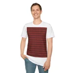Christmas Dark Red Plaid Tartan Pattern T-Shirt