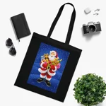 Christmas Eve Santa Claus Gift Delivery Cotton Shopping Tote Bag