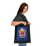 Christmas Eve Santa Claus Gift Delivery Cotton Shopping Tote Bag