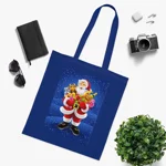 Christmas Eve Santa Claus Gift Delivery Cotton Shopping Tote Bag