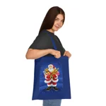 Christmas Eve Santa Claus Gift Delivery Cotton Shopping Tote Bag