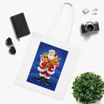 Christmas Eve Santa Claus Gift Delivery Cotton Shopping Tote Bag