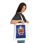 Christmas Eve Santa Claus Gift Delivery Cotton Shopping Tote Bag