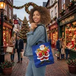 Christmas Eve Santa Claus Gift Delivery Shoulder Tote Bag