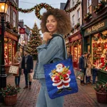 Christmas Eve Santa Claus Gift Delivery Shoulder Tote Bag