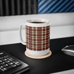 Christmas Red And Green Plaid Tartan Pattern Wrap Around Coffee Mug