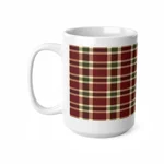 Christmas Red And Green Plaid Tartan Pattern Wrap Around Coffee Mug