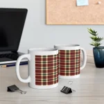 Christmas Red And Green Plaid Tartan Pattern Wrap Around Coffee Mug