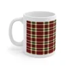 Christmas Red And Green Plaid Tartan Pattern Wrap Around Coffee Mug