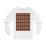 Christmas Red And Green Plaid Tartan Pattern Long Sleeve T-Shirt