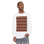 Christmas Red And Green Plaid Tartan Pattern Long Sleeve T-Shirt