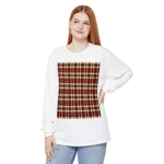 Christmas Red And Green Plaid Tartan Pattern Long Sleeve T-Shirt