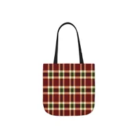 Christmas Red And Green Plaid Tartan Pattern Shoulder Tote Bag