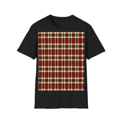 Christmas Red And Green Plaid Tartan Pattern T-Shirt