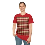 Christmas Red And Green Plaid Tartan Pattern T-Shirt