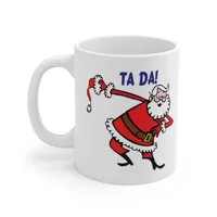 Christmas Santa Claus Bowing Ta Da Coffee Mug