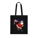 Christmas Santa Claus Bowing Ta Da Cotton Shopping Tote Bag