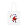 Christmas Santa Claus Bowing Ta Da Cotton Shopping Tote Bag