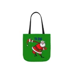 Christmas Santa Claus Bowing Ta Da Shoulder Tote Bag