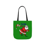 Christmas Santa Claus Bowing Ta Da Shoulder Tote Bag