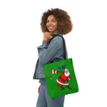 Christmas Santa Claus Bowing Ta Da Shoulder Tote Bag