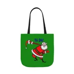 Christmas Santa Claus Bowing Ta Da Shoulder Tote Bag