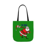 Christmas Santa Claus Bowing Ta Da Shoulder Tote Bag