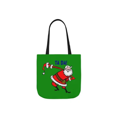 Christmas Santa Claus Bowing Ta Da Shoulder Tote Bag