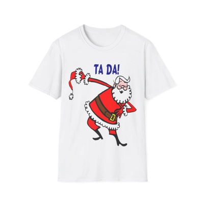 Christmas Santa Claus Bowing Ta Da T-Shirt