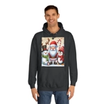 Christmas Santa Claus With Friends Snowman And Penguin Hoodie