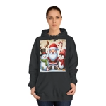Christmas Santa Claus With Friends Snowman And Penguin Hoodie