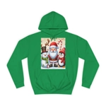 Christmas Santa Claus With Friends Snowman And Penguin Hoodie