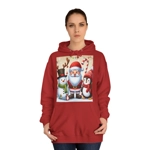 Christmas Santa Claus With Friends Snowman And Penguin Hoodie