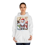 Christmas Santa Claus With Friends Snowman And Penguin Hoodie