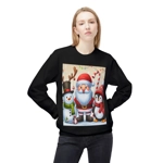 Christmas Santa Claus With Friends Snowman And Penguin Sweatshirt