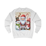 Christmas Santa Claus With Friends Snowman And Penguin Sweatshirt