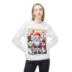Christmas Santa Claus With Friends Snowman And Penguin Sweatshirt