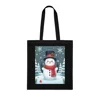 Christmas Snowman Winter Wonderland Cotton Shopping Tote Bag