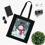Christmas Snowman Winter Wonderland Cotton Shopping Tote Bag
