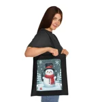 Christmas Snowman Winter Wonderland Cotton Shopping Tote Bag