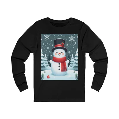 Christmas Snowman Winter Wonderland long Sleeve T-Shirt