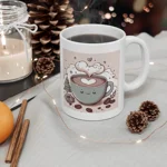 Coffee Love Christmas Cute Cartoon Coffee Mug