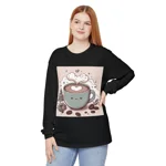 Coffee Love Christmas Cute Cartoon Long Sleeve T-Shirt