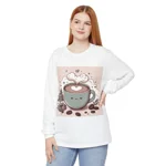 Coffee Love Christmas Cute Cartoon Long Sleeve T-Shirt