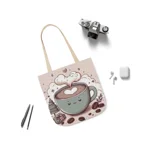 Coffee Love Christmas Cute Cartoon Shoulder Tote Bag