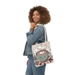 Coffee Love Christmas Cute Cartoon Shoulder Tote Bag