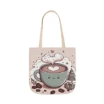 Coffee Love Christmas Cute Cartoon Shoulder Tote Bag