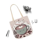 Coffee Love Christmas Cute Cartoon Shoulder Tote Bag