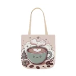 Coffee Love Christmas Cute Cartoon Shoulder Tote Bag